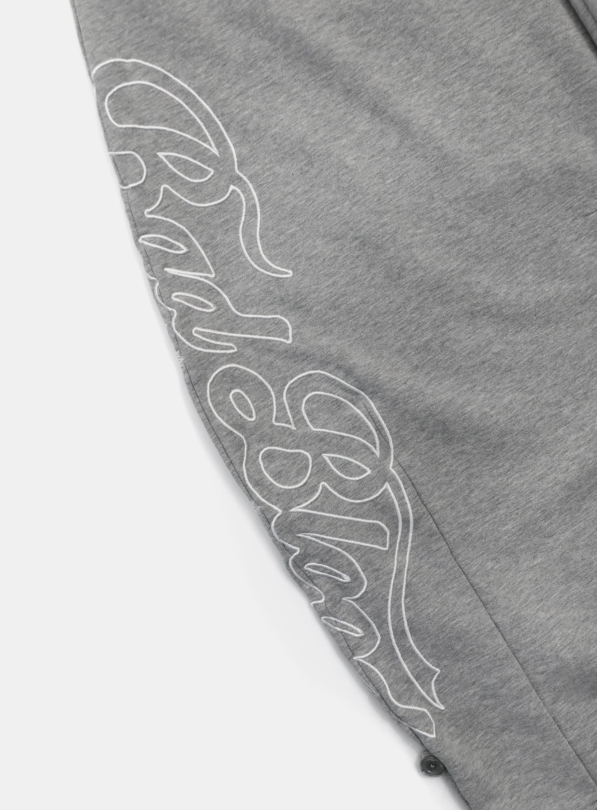 [w-pts25-019] Mystic Capsule 2 Way Curved Jogger Trousers - Grey