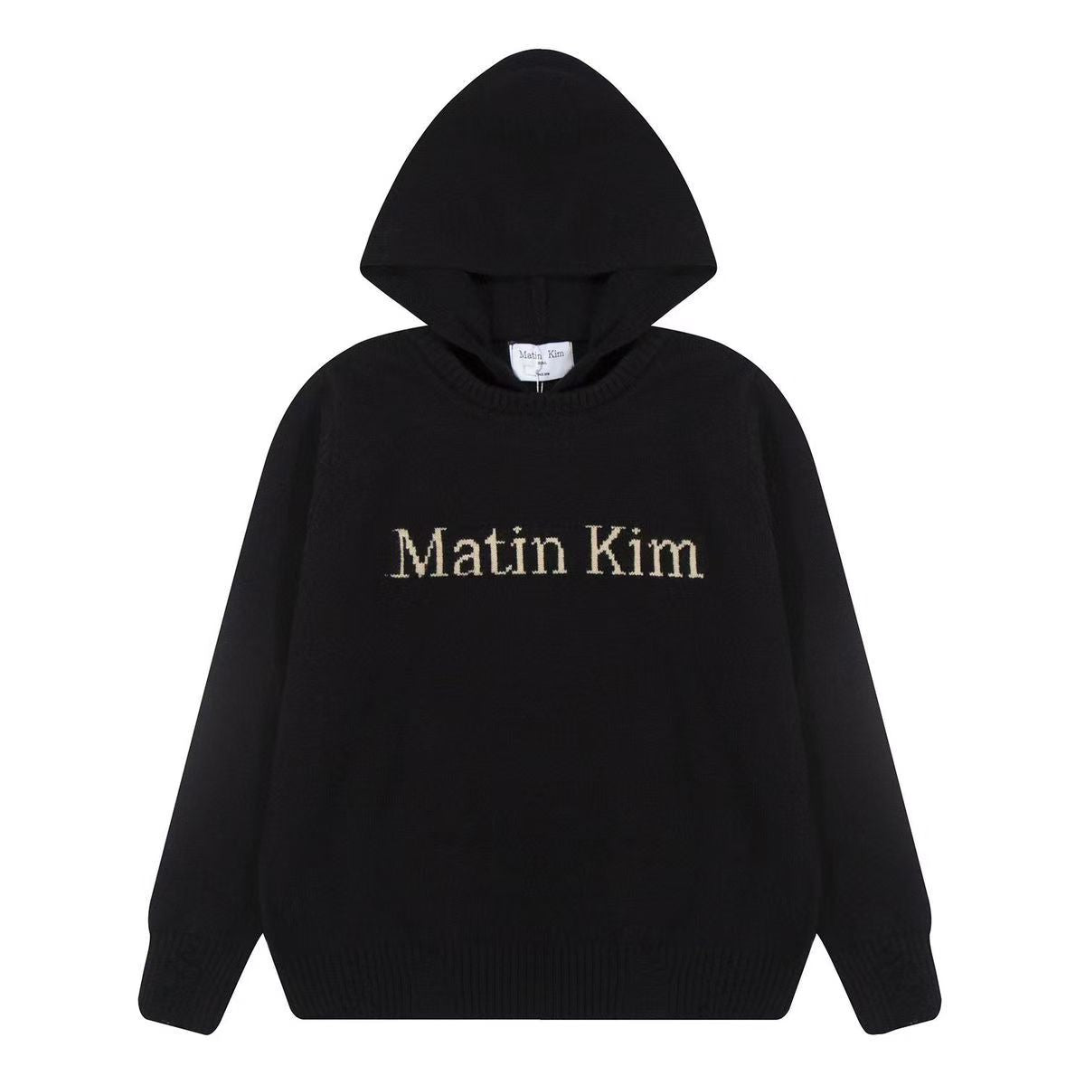 RAW EDGE HEM SWEAT HOODY IN BLACK