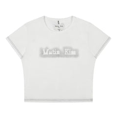 MATIN SHADE LOGO CROP TOP IN GRAY