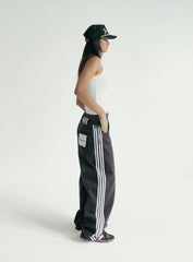 [w-jeans24-003] Billy Track Jeans Baggy Fit - Black