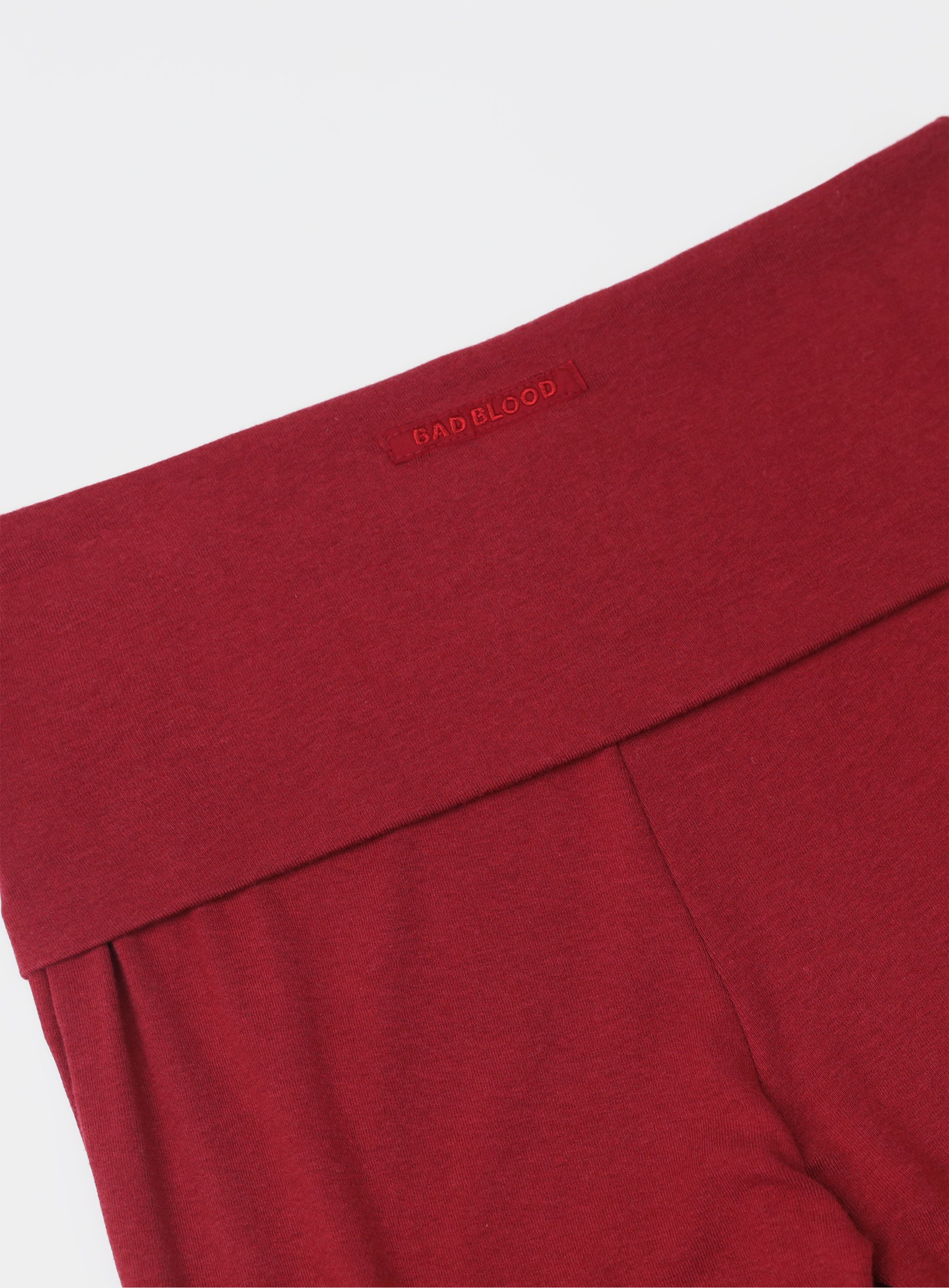 [w-pts24-057] Beyond Soft Fold Over Bootcut Pants - Carmine