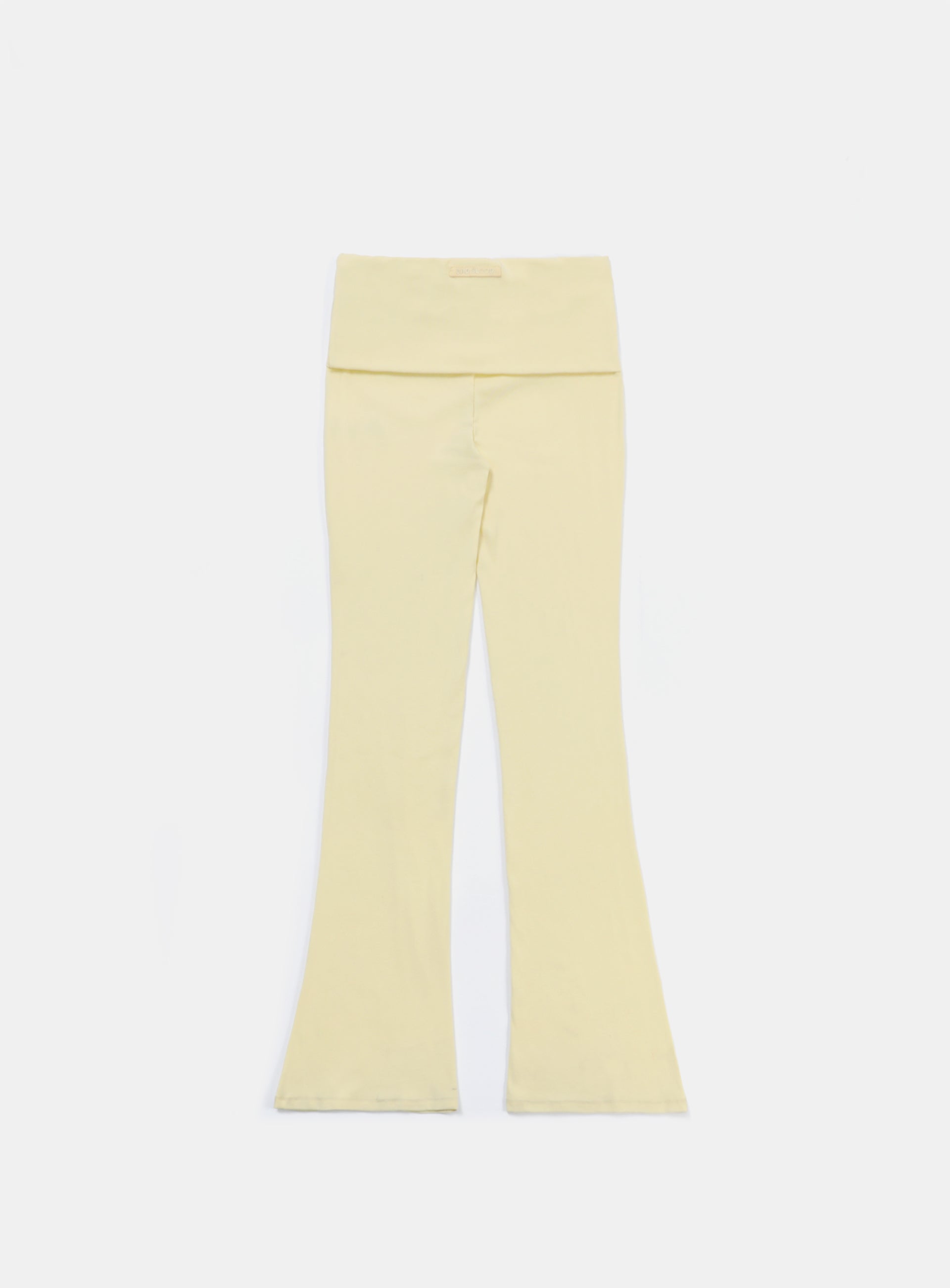 [w-pts24-056] Beyond Soft Fold Over Bootcut Pants - Butter