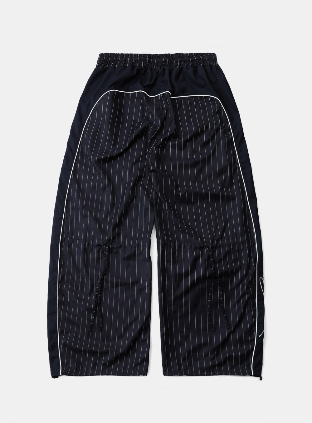 [w-pts25-050] Dark Classic Pinstripe Track Pants - Navy