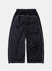 [w-pts25-050] Dark Classic Pinstripe Track Pants - Navy