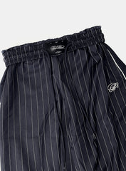 [w-pts25-050] Dark Classic Pinstripe Track Pants - Navy
