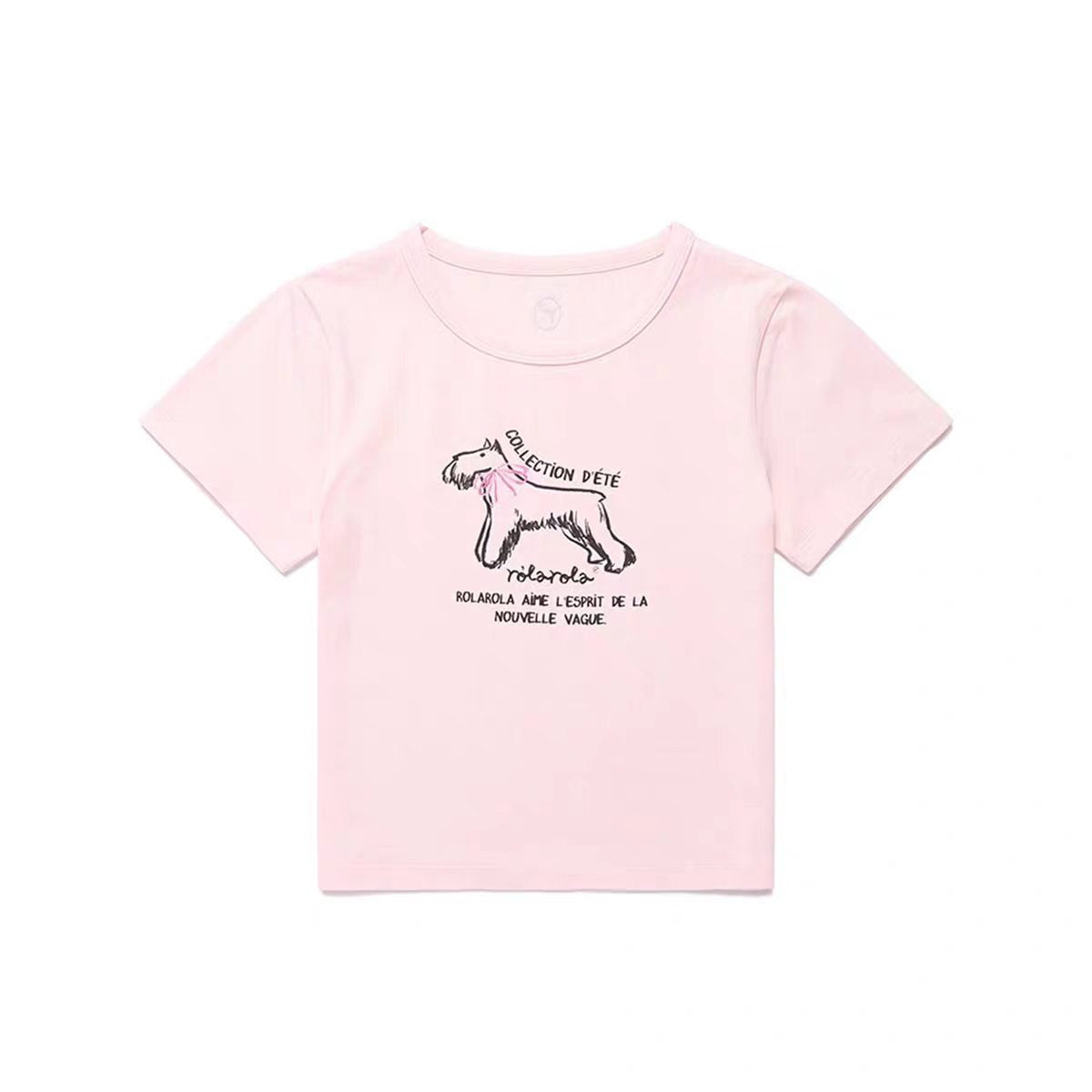 ROLAROLA Bow Puppy Crop T-Shirt