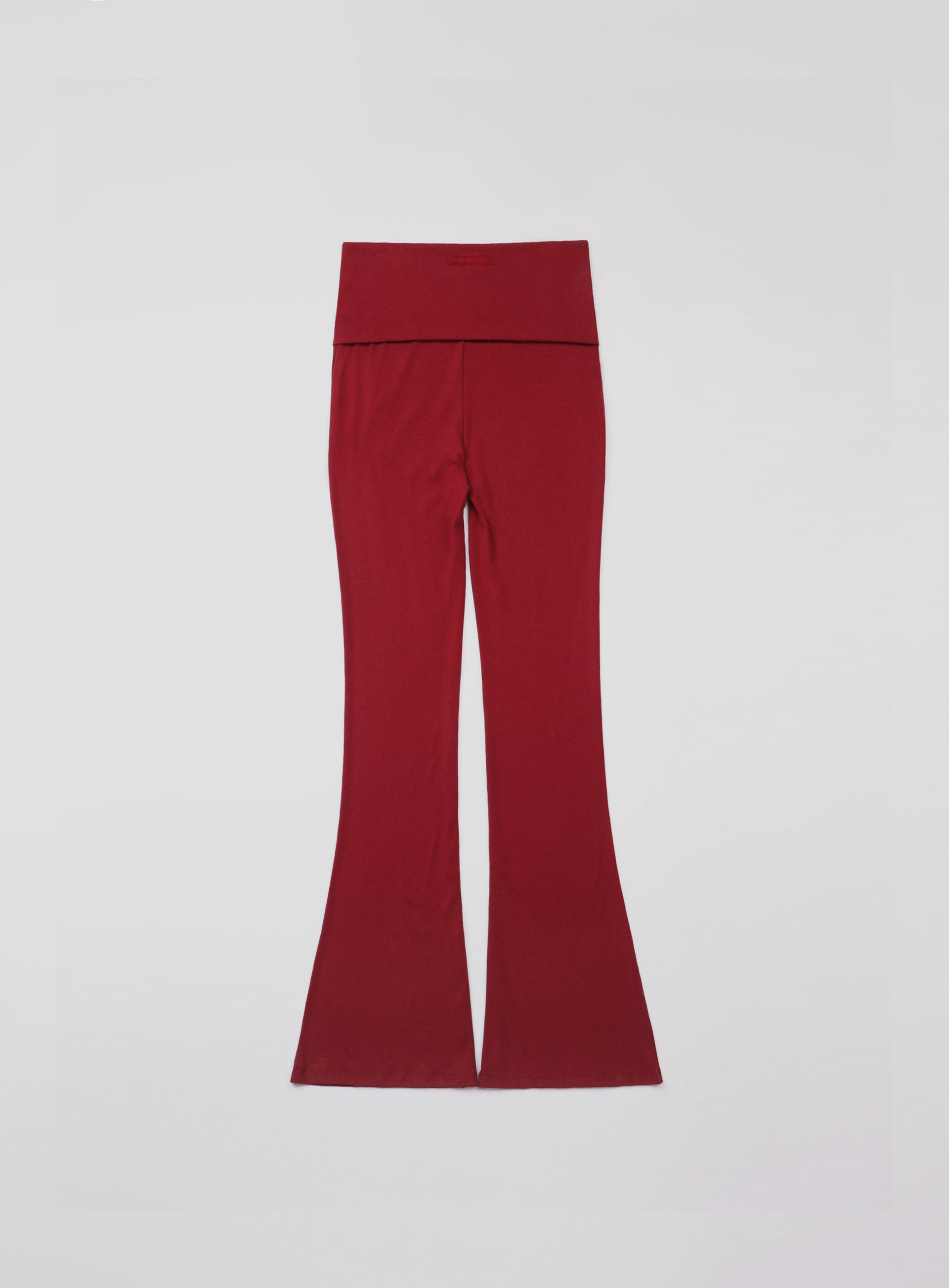 [w-pts24-057] Beyond Soft Fold Over Bootcut Pants - Carmine