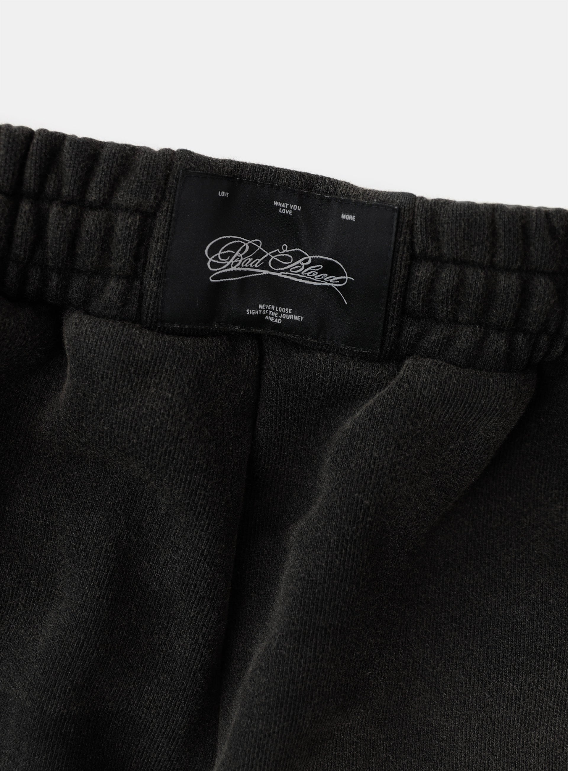 [w-pts25-086] Royal Classic Distressed 2-Way Curved Jogger Trousers - Black
