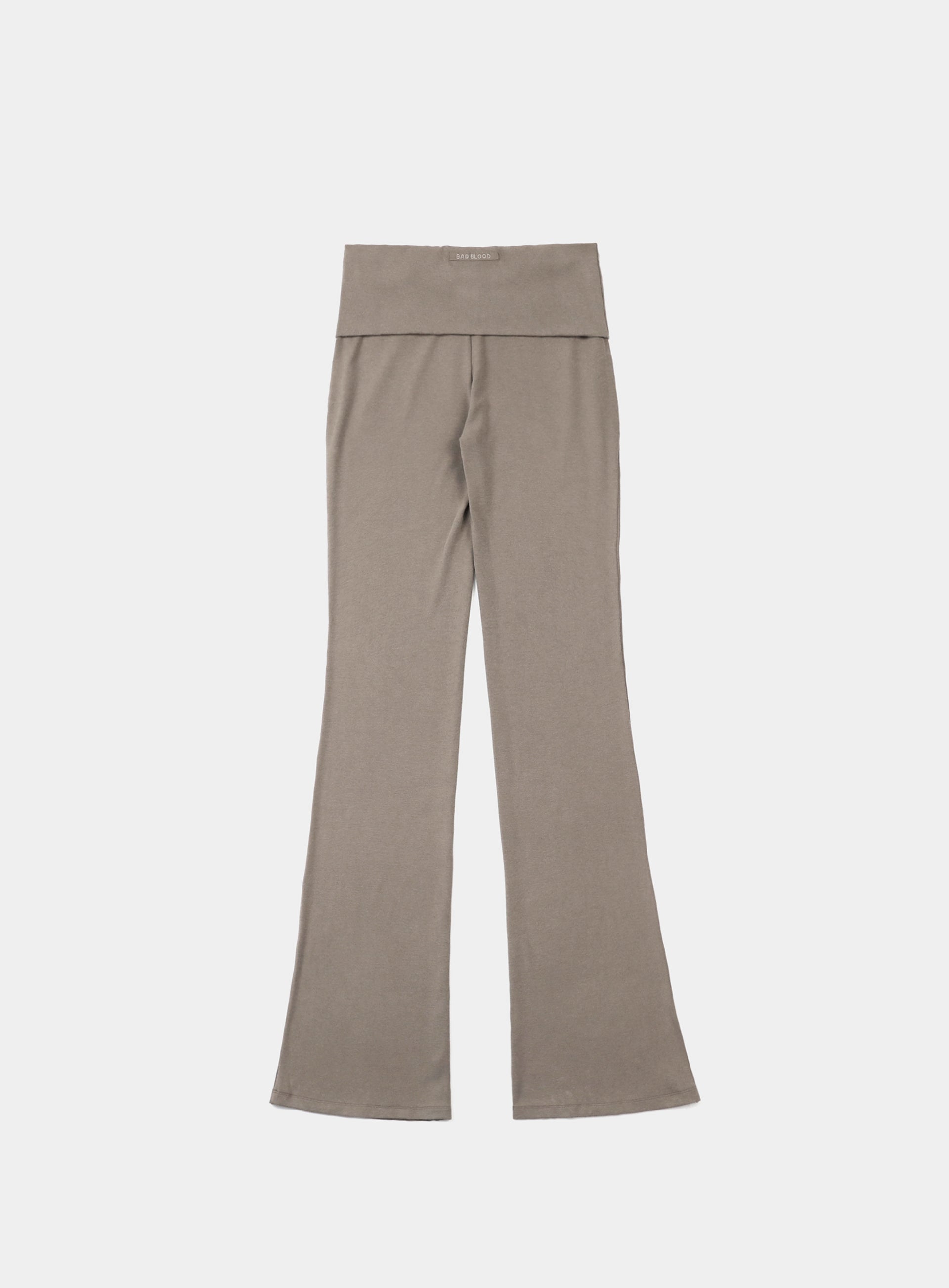 [w-pts24-058] Beyond Soft Fold Over Bootcut Pants - Tobacco