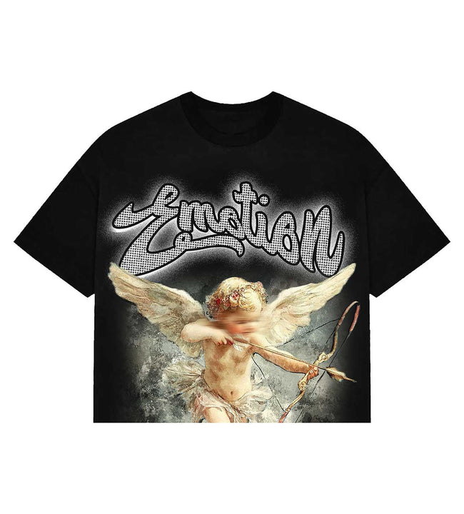 Mixed Emotions Cupid Cropped Tee Black Hover Image