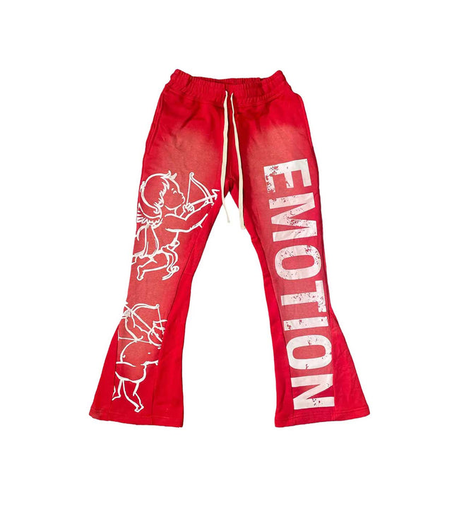 Mixed Emotions Cupid Flare Sweatpants Red Hover Image