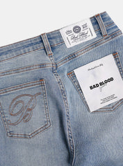 [w-jeans24-010] 0119 Low Rise Bootcut Jeans - Light Blue