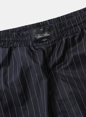 [w-pts25-050] Dark Classic Pinstripe Track Pants - Navy