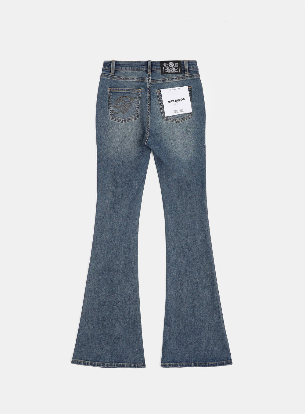 [w-jeans24-011] 0119 Low-rise boot cut jeans - Mid Blue