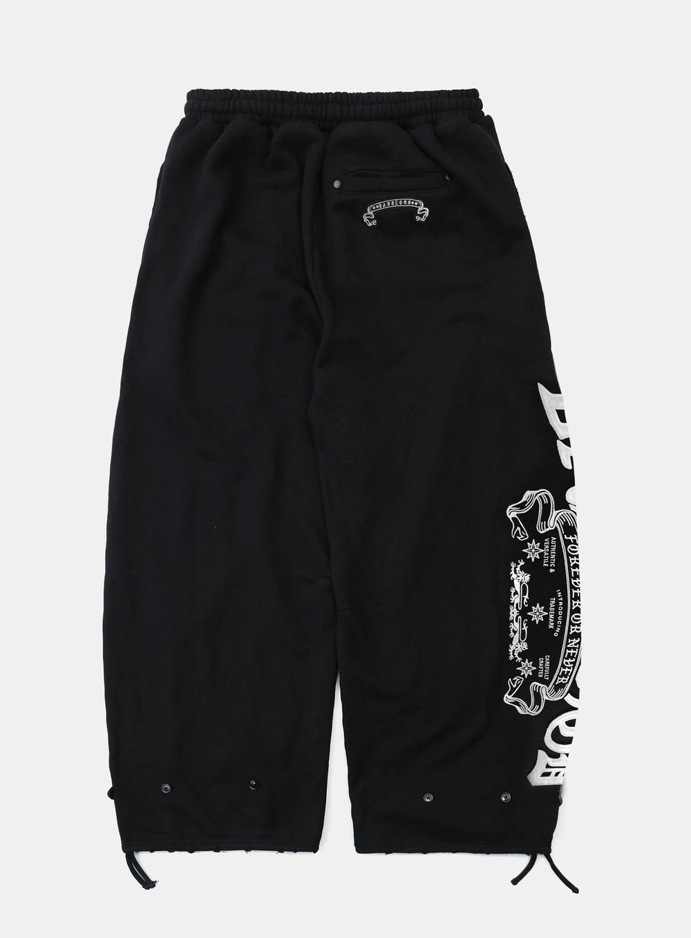 [w-pts25-059] Mystic Capsule 2-Way Curved Jogger Trousers - Black/White