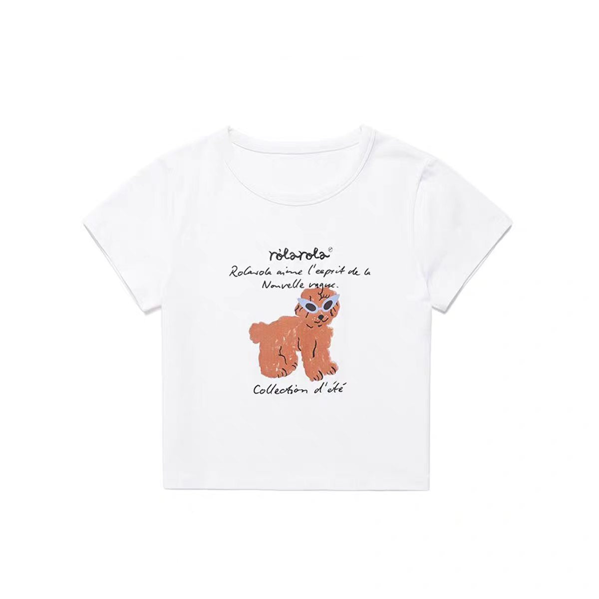 ROLAROLA Sunglasses Puppy Crop T-Shirt