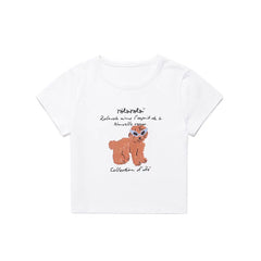 ROLAROLA Sunglasses Puppy Crop T-Shirt