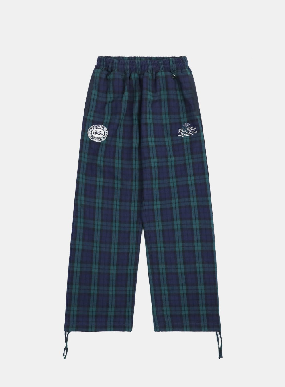 [w-pts25-007] Classic Check 2 Way Jogger Trousers - Green