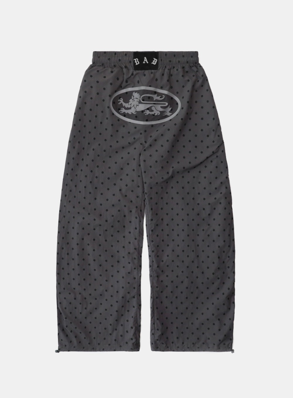 [w-pts25-033] Mystic Nylon Reflective Jogger - Charcoal Dot