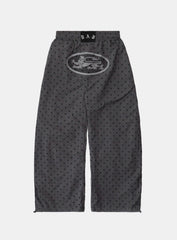 [w-pts25-033] Mystic Nylon Reflective Jogger - Charcoal Dot
