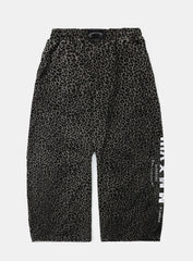 [w-pts25-071] Viper Logo 2-Way Curved Jogger Trousers - Black Leopard