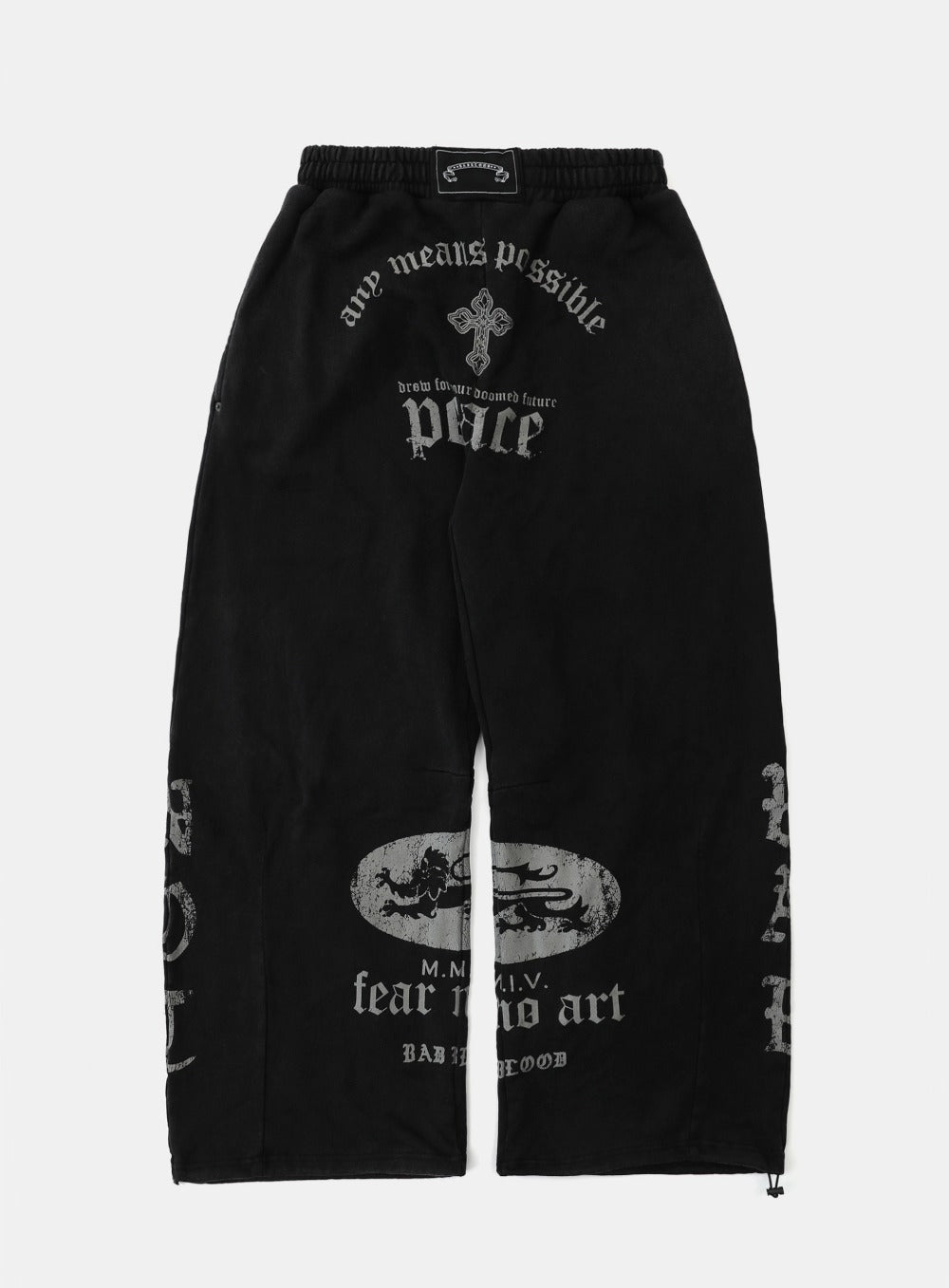 [w-pts25-054] PEACE NOT WAR Jogger - Dusty Black