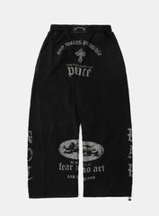 [w-pts25-054] PEACE NOT WAR Jogger - Dusty Black