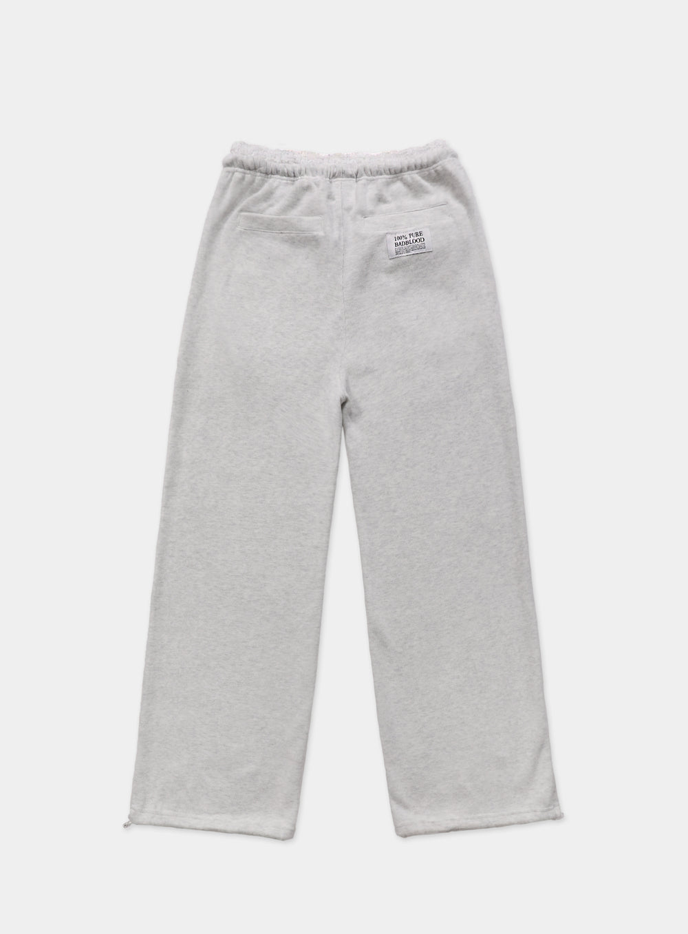 [w-pts23-056] Pure Lace Trim Jogger - Ash Gray