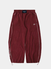 [w-pts25-049] Dark Classic Pinstripe Track Pants - Wine