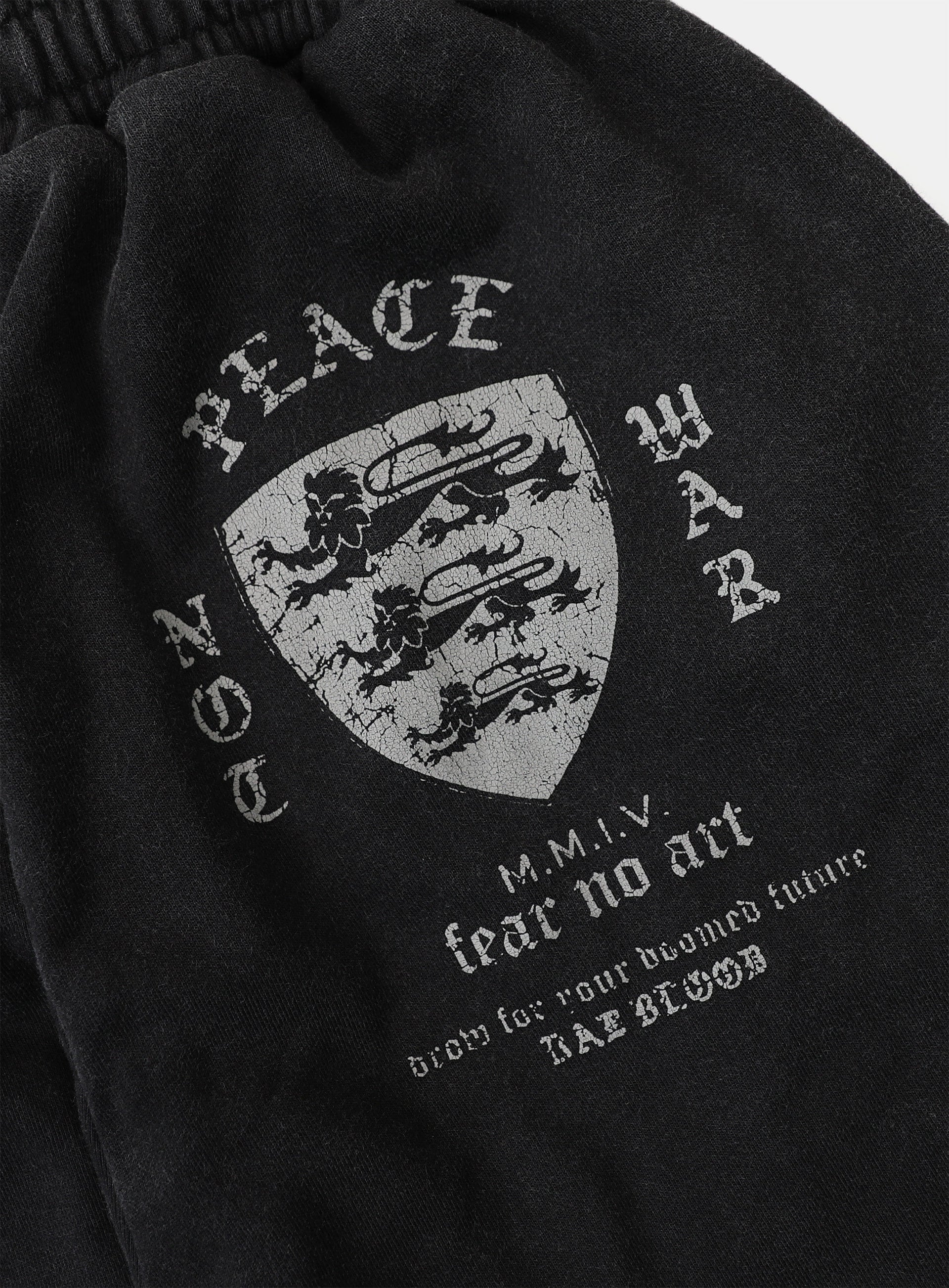 [w-pts25-054] PEACE NOT WAR Jogger - Dusty Black