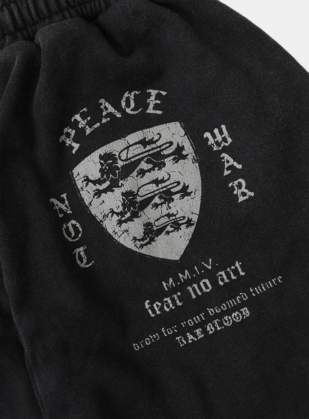 [w-pts25-054] PEACE NOT WAR Jogger - Dusty Black