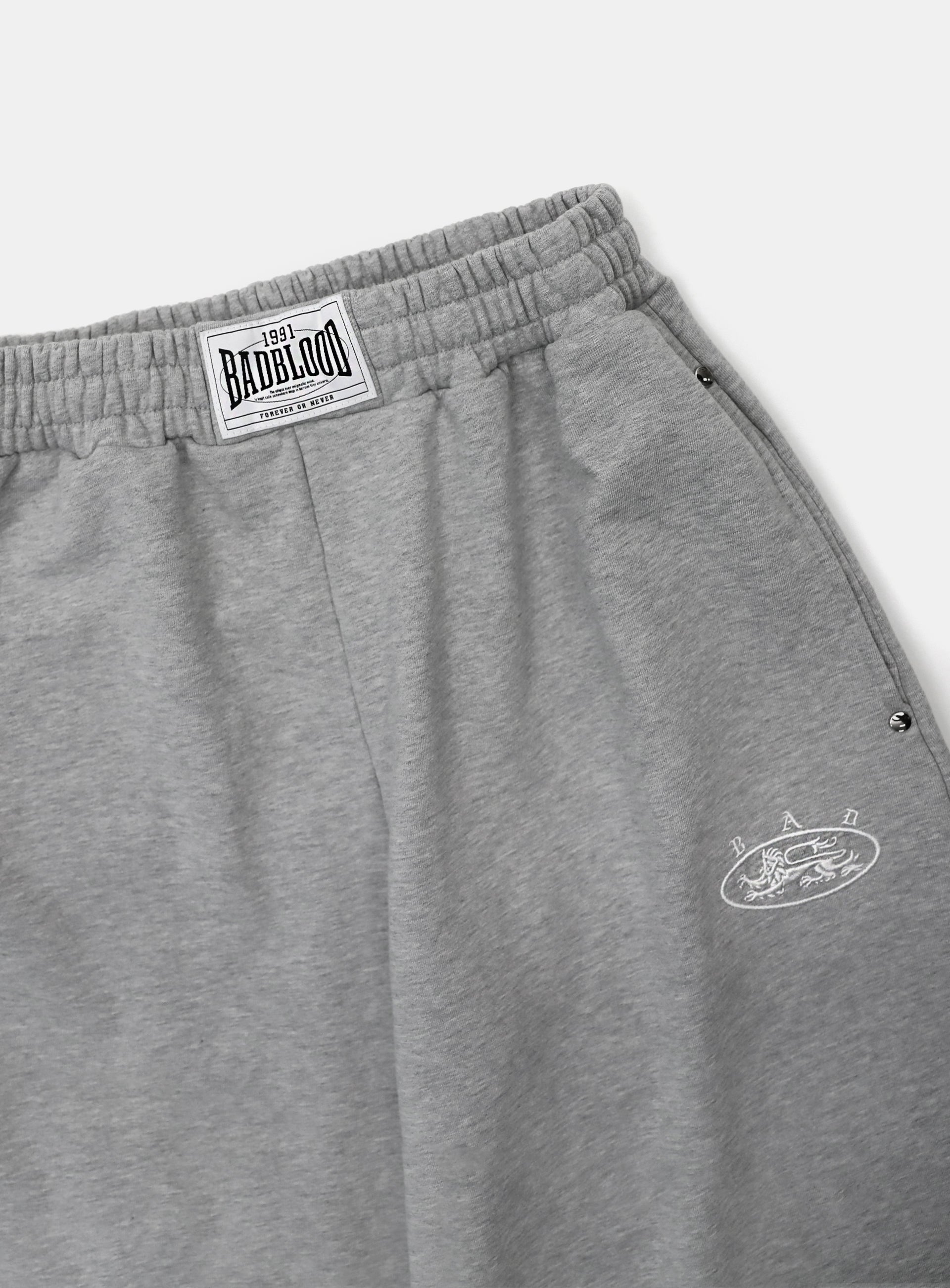 [w-pts25-019] Mystic Capsule 2 Way Curved Jogger Trousers - Grey
