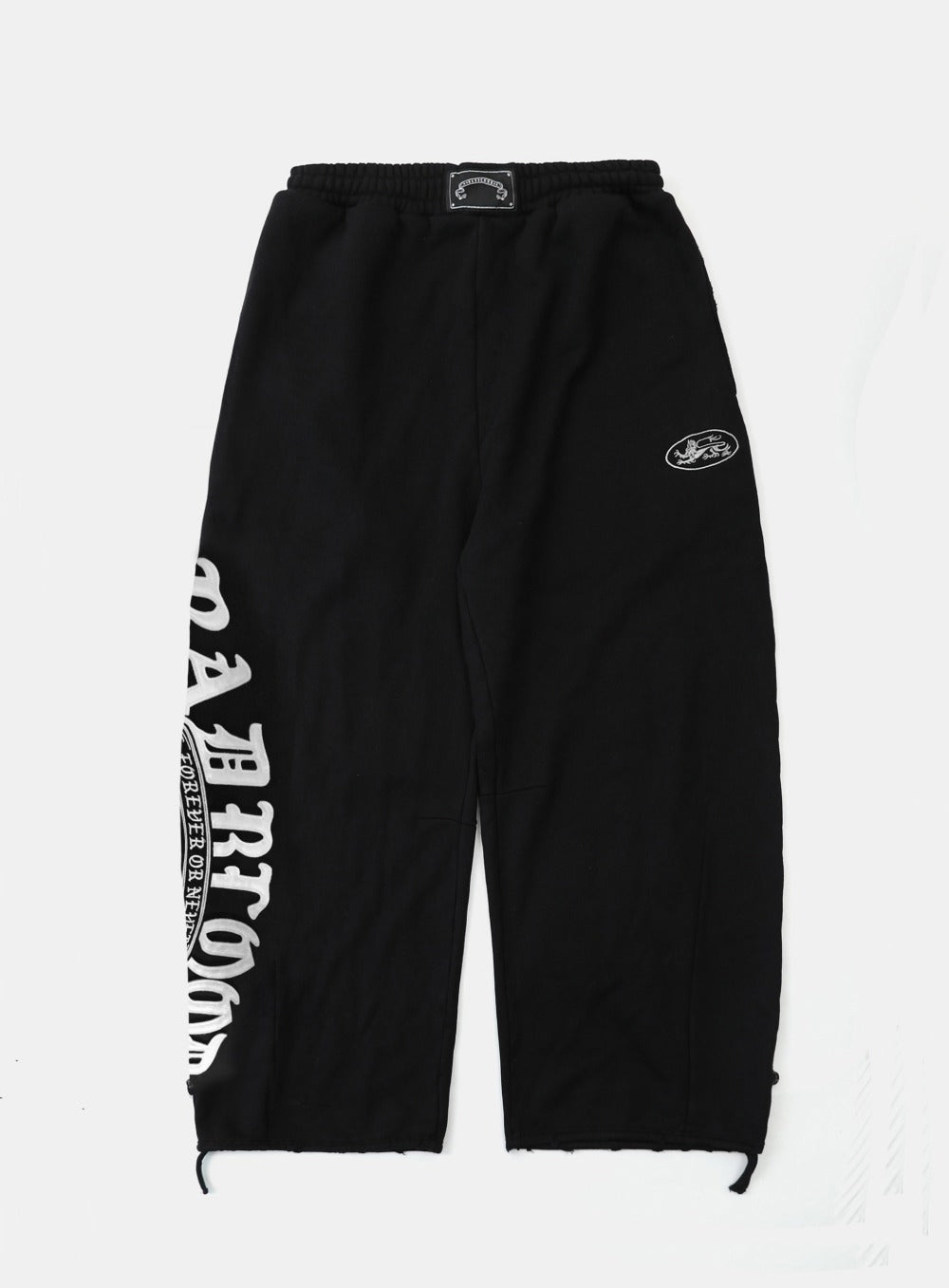 [w-pts25-059] Mystic Capsule 2-Way Curved Jogger Trousers - Black/White