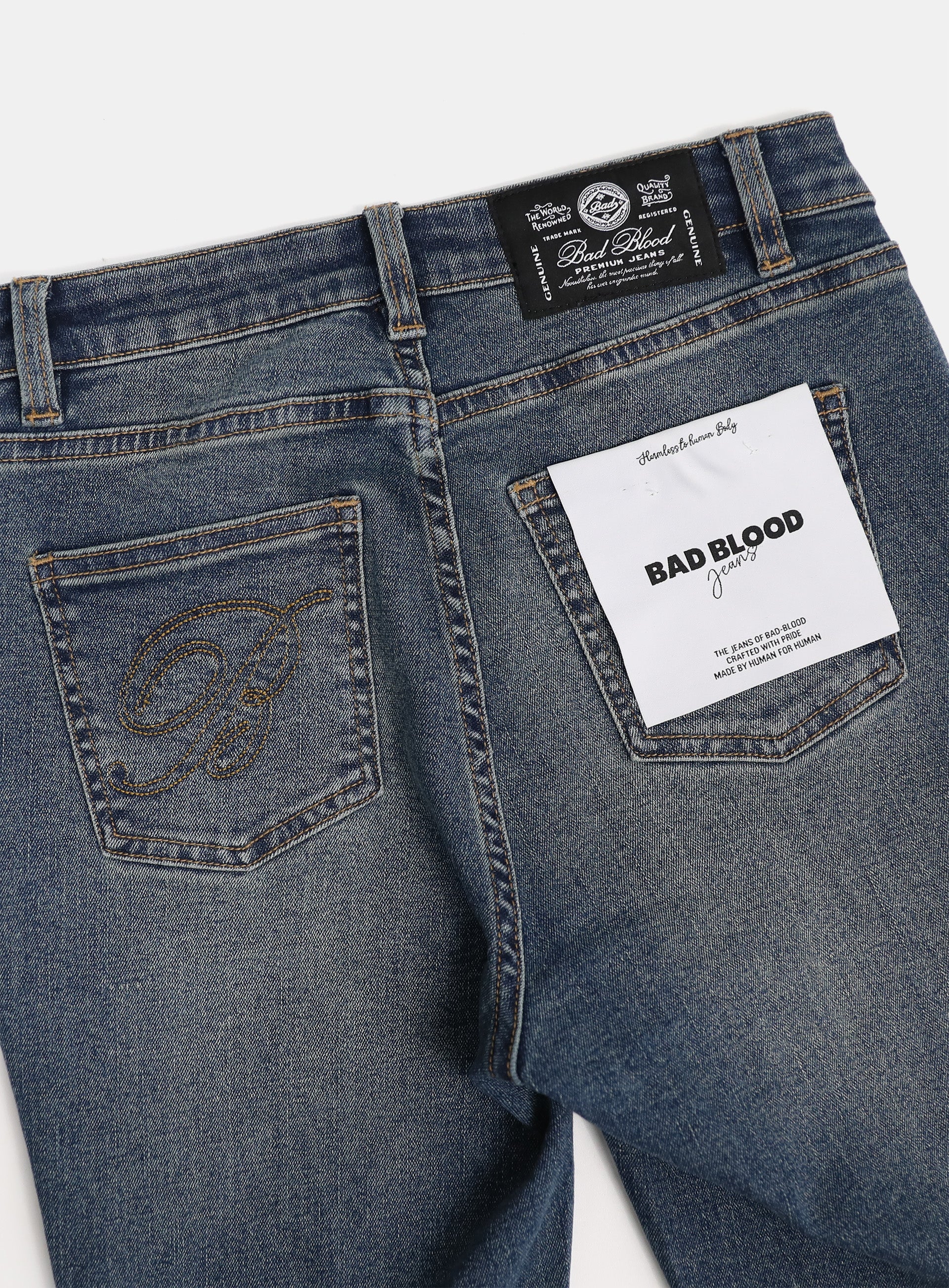 [w-jeans24-011] 0119 Low-rise boot cut jeans - Mid Blue