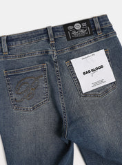 [w-jeans24-011] 0119 Low-rise boot cut jeans - Mid Blue