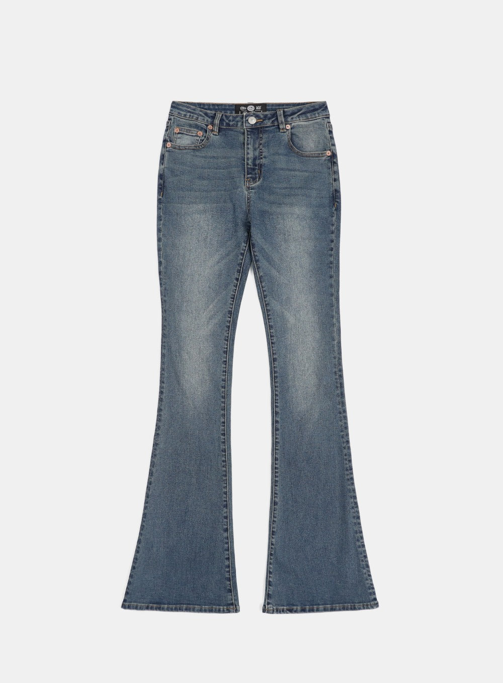 [w-jeans24-011] 0119 Low-rise boot cut jeans - Mid Blue