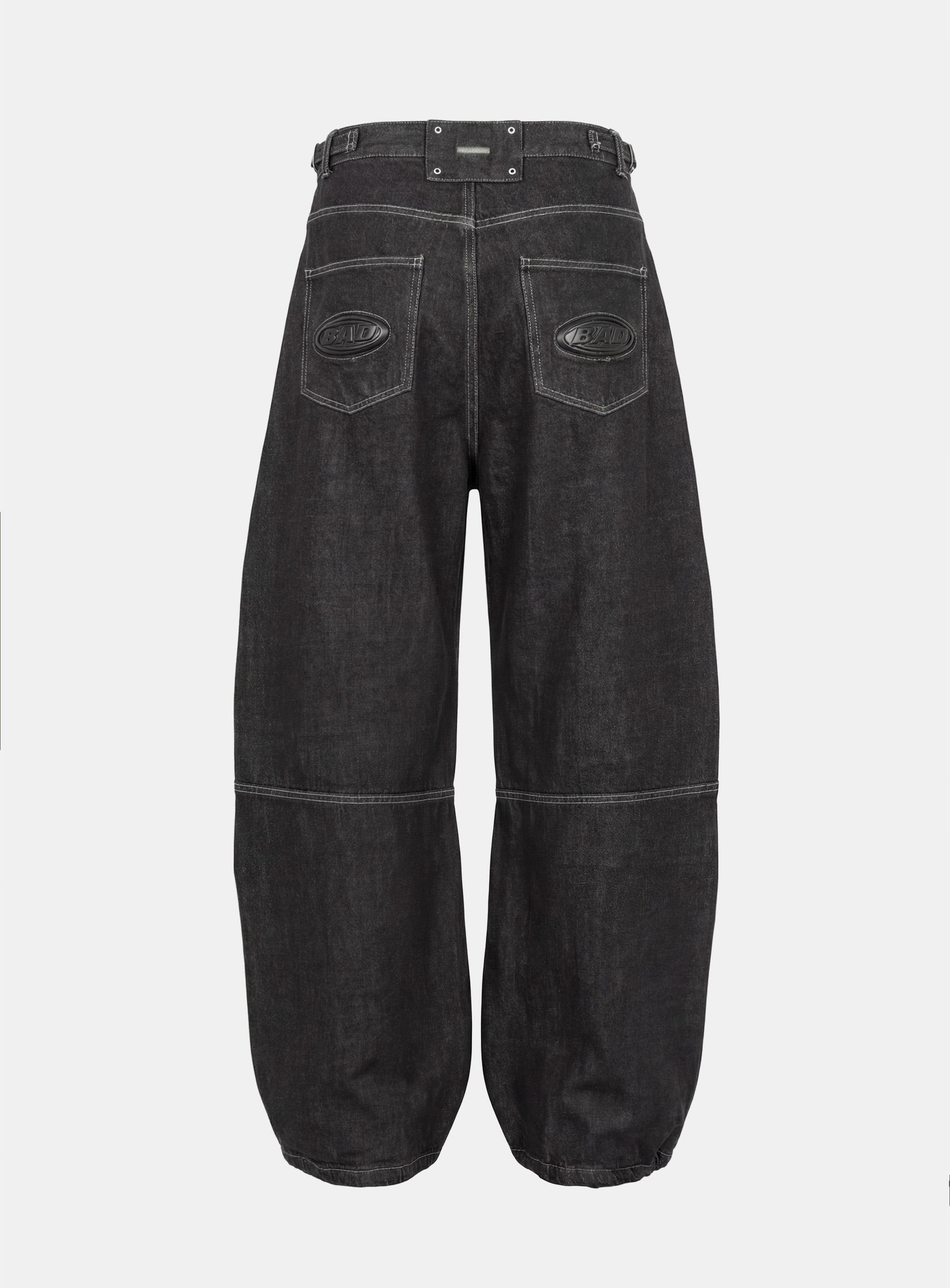 [w-pts25-030] Squad Convex Pants - Denim Black