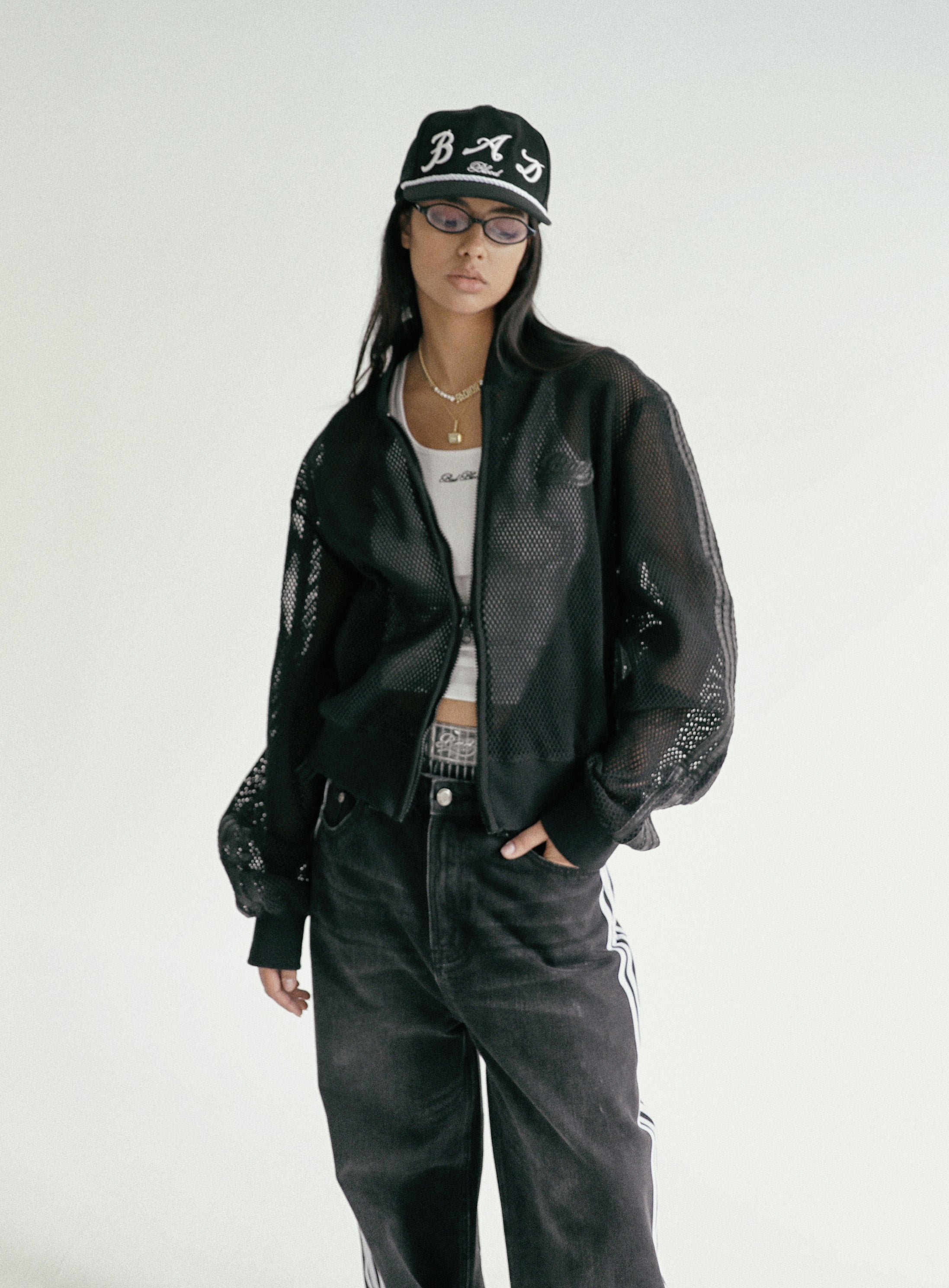 [w-jeans24-003] Billy Track Jeans Baggy Fit - Black